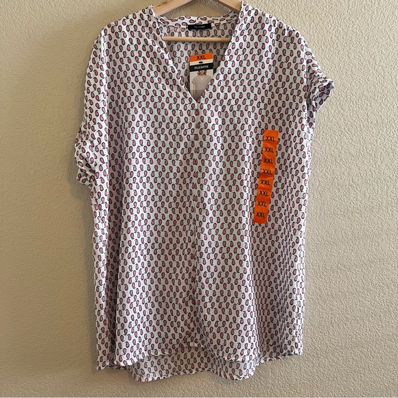 Pleione Dotted Balloon Blouse Size XXL NWT - Picture 2 of 11